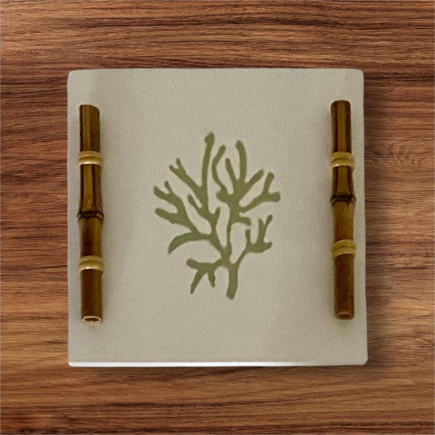 Lacquered Wood Wine Coaster